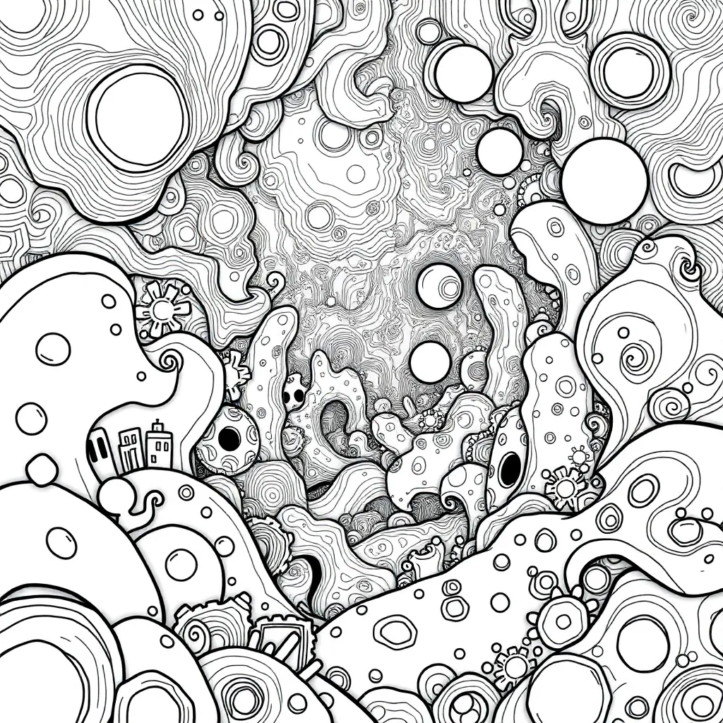Trippy coloring page