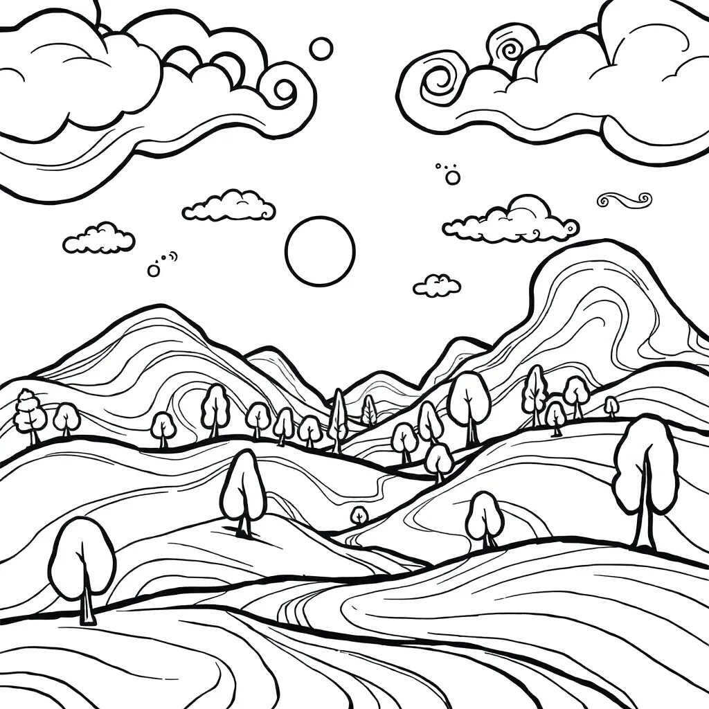 Trippy coloring page