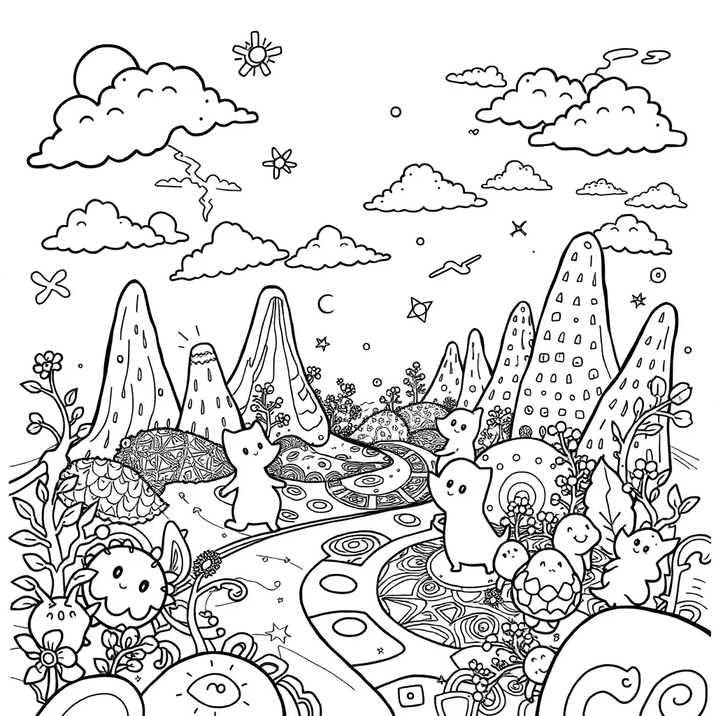 Trippy coloring page