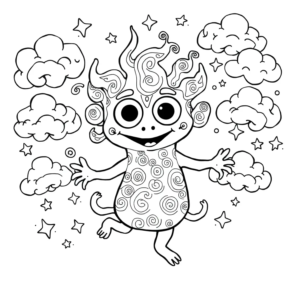 Trippy coloring page