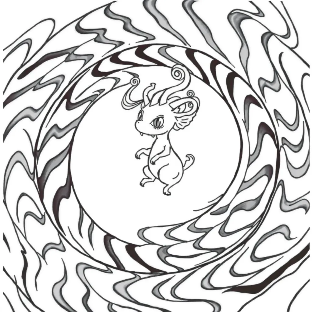 Trippy coloring page