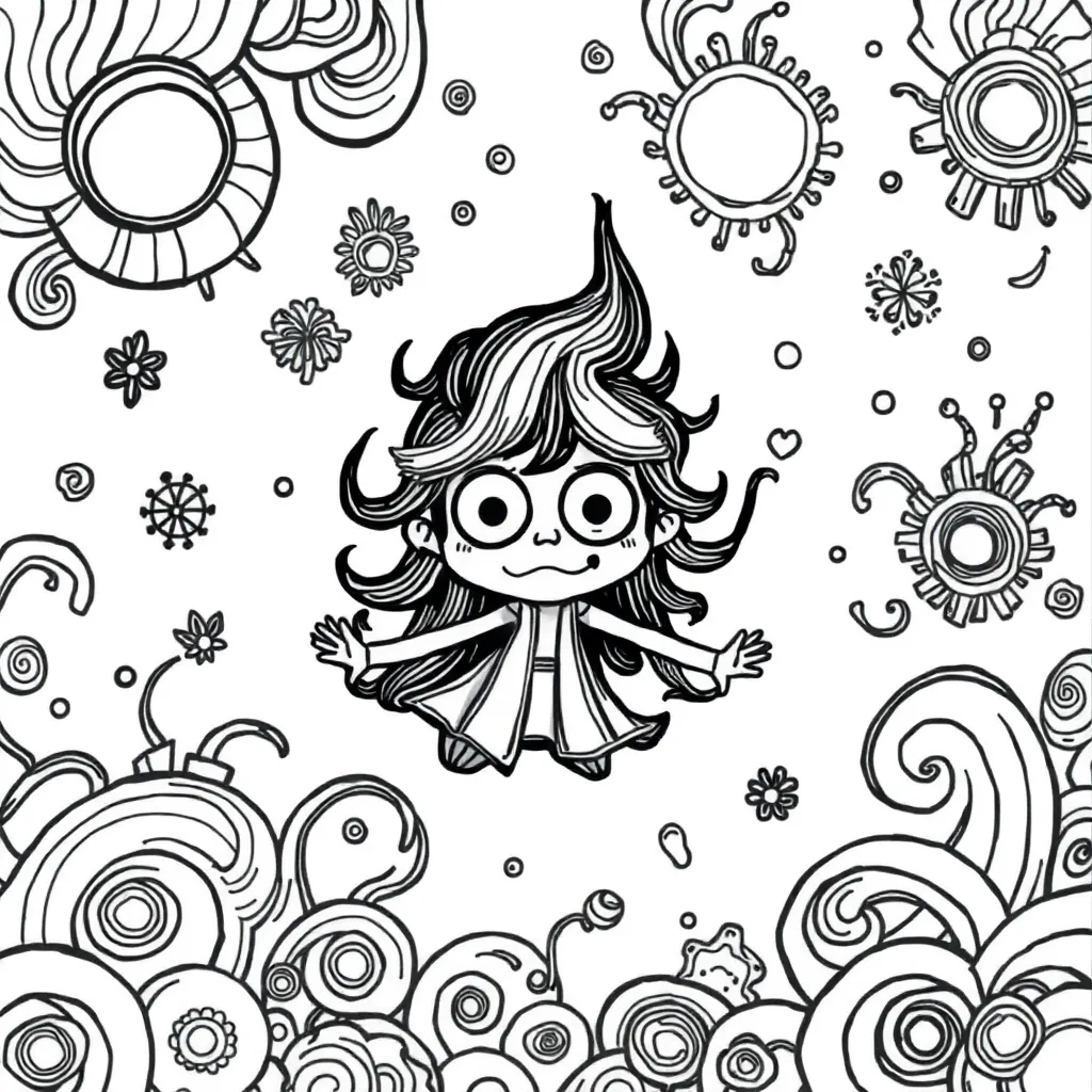 Trippy coloring page