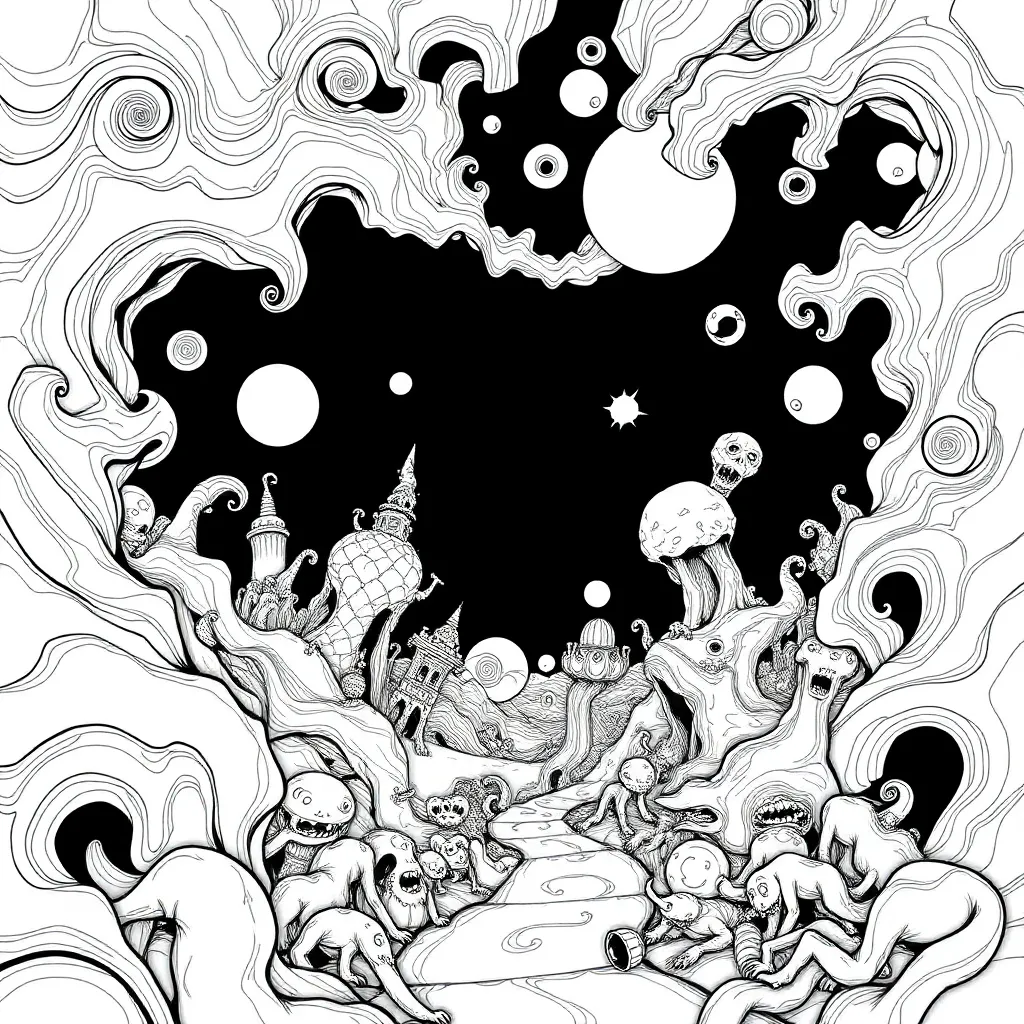 Trippy coloring page