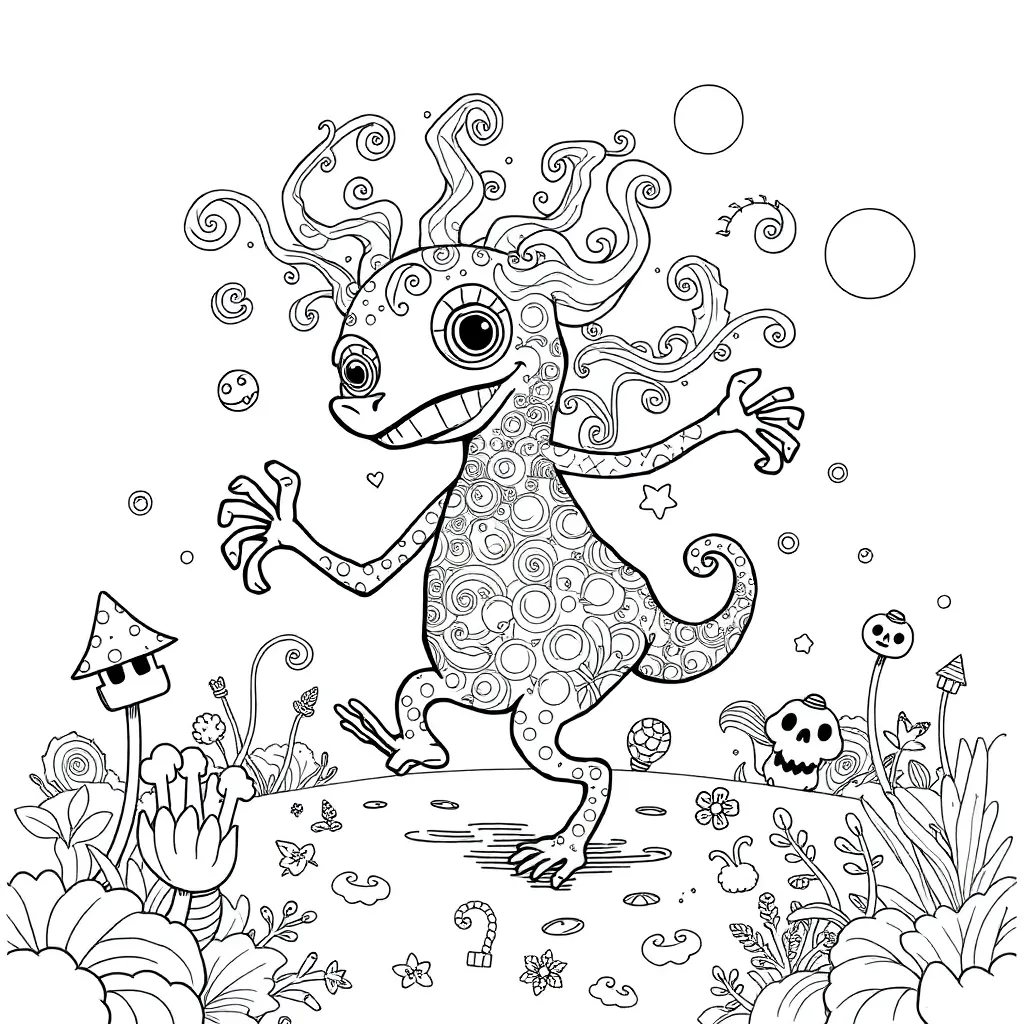 Trippy coloring page