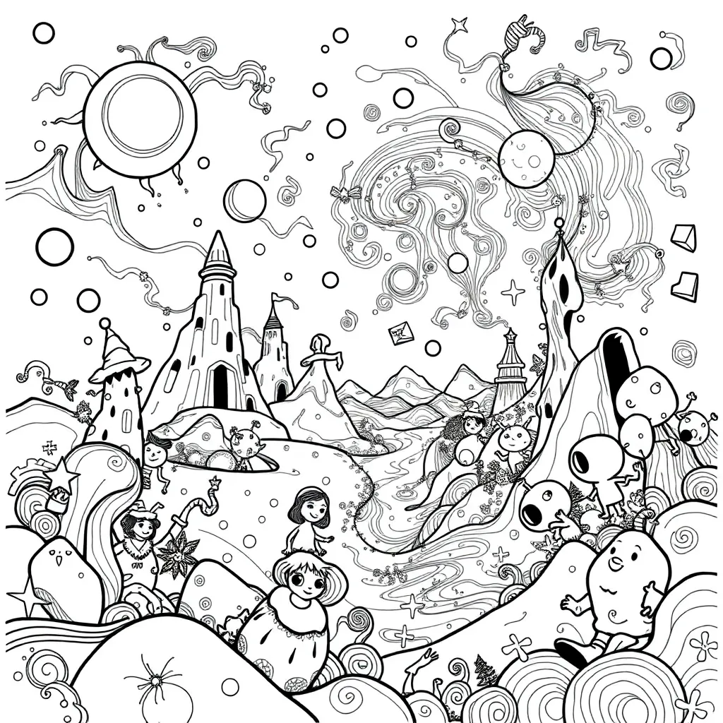 Trippy coloring page