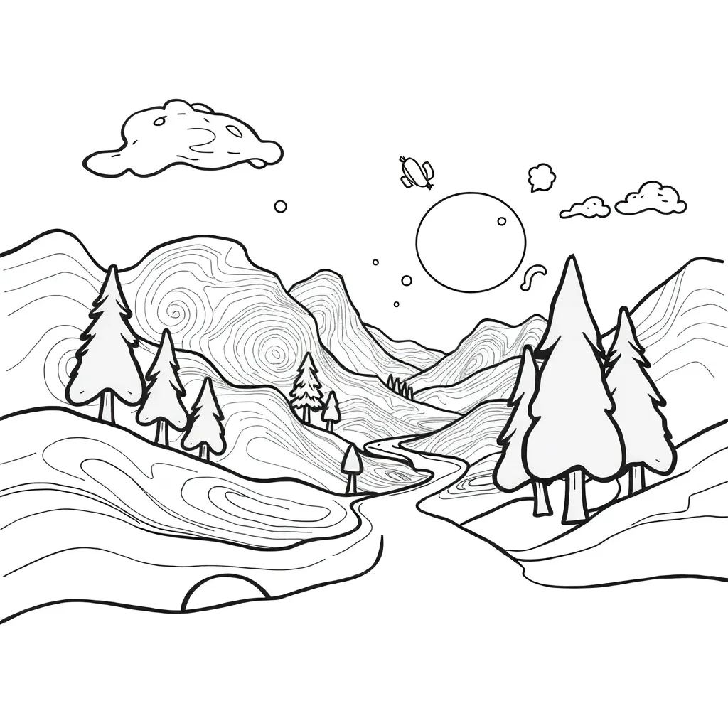 Trippy coloring page