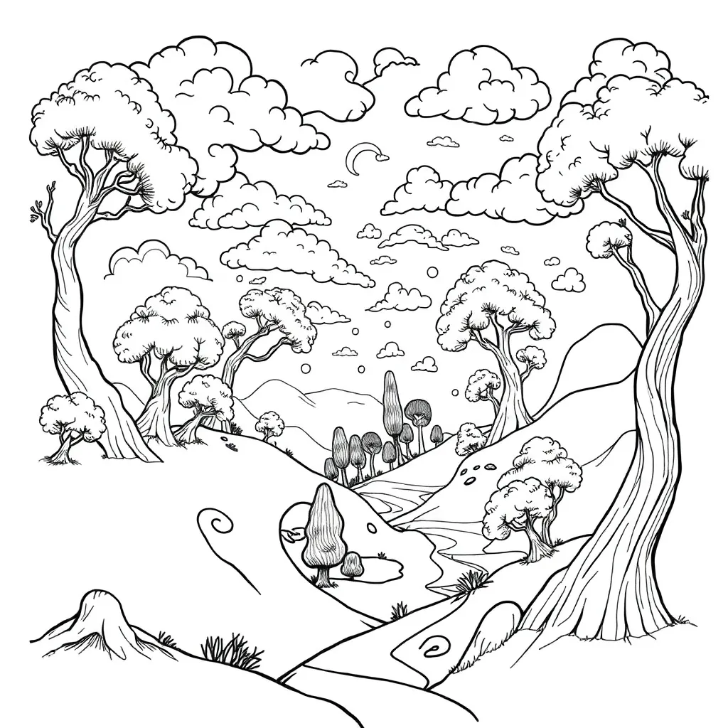 Trippy coloring page