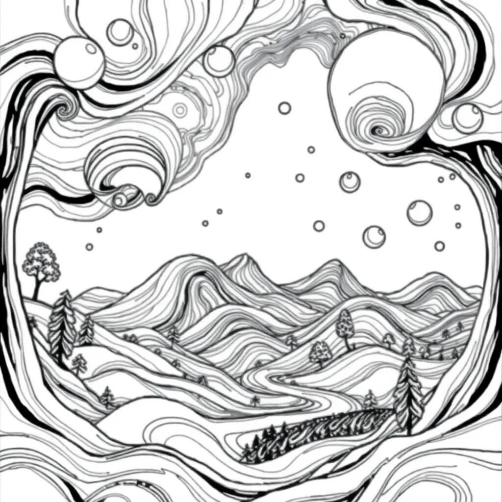 Trippy coloring page