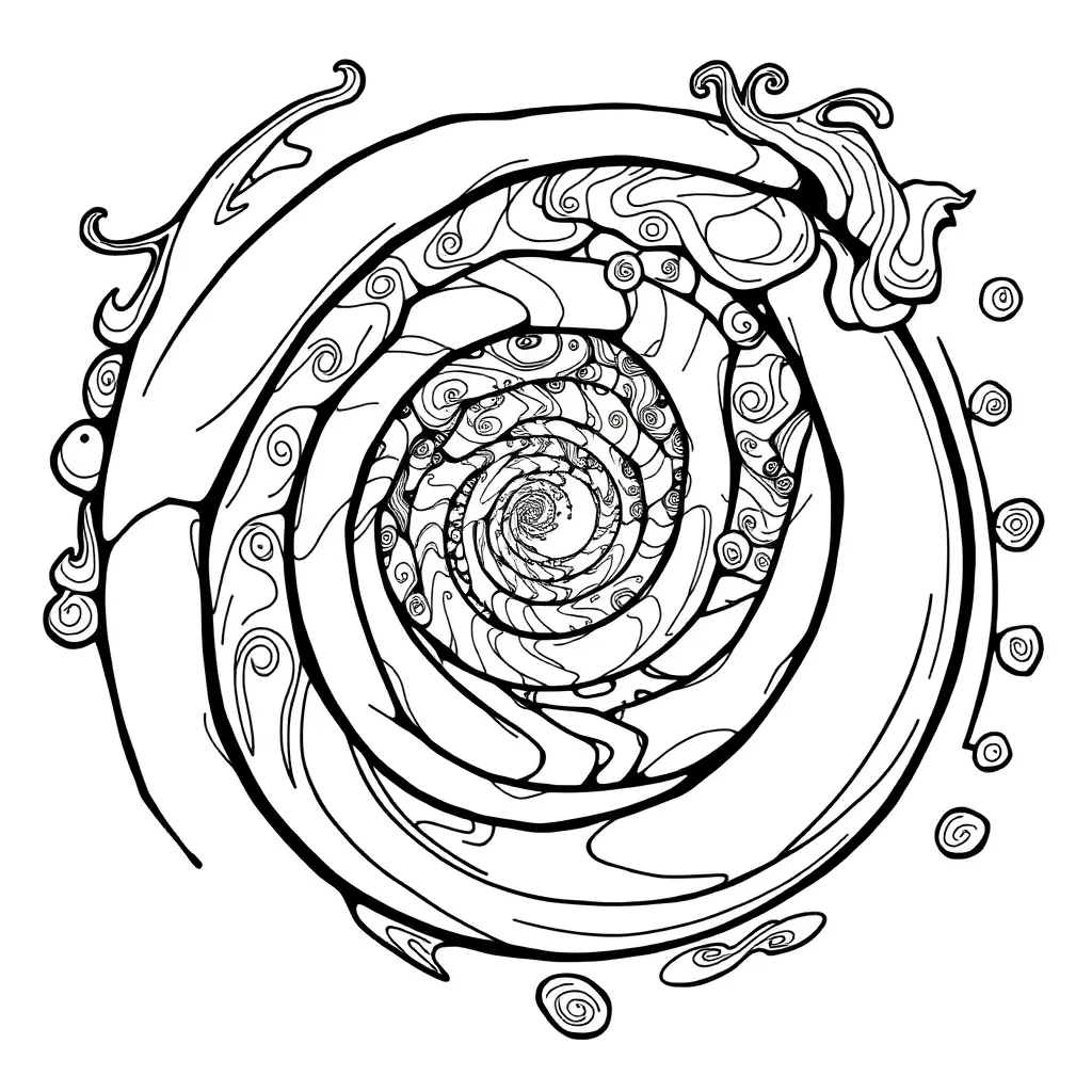 Trippy coloring page