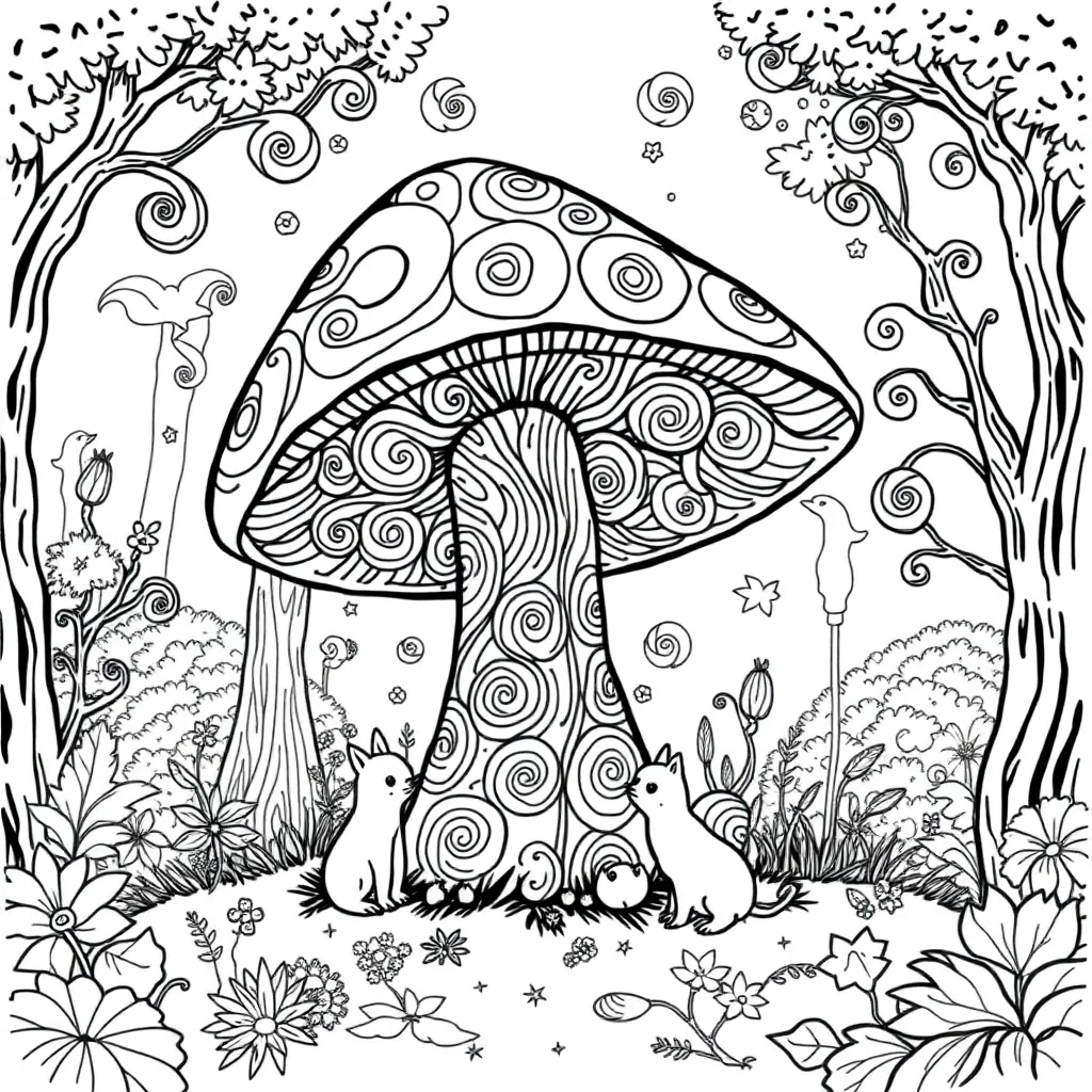 Trippy coloring page