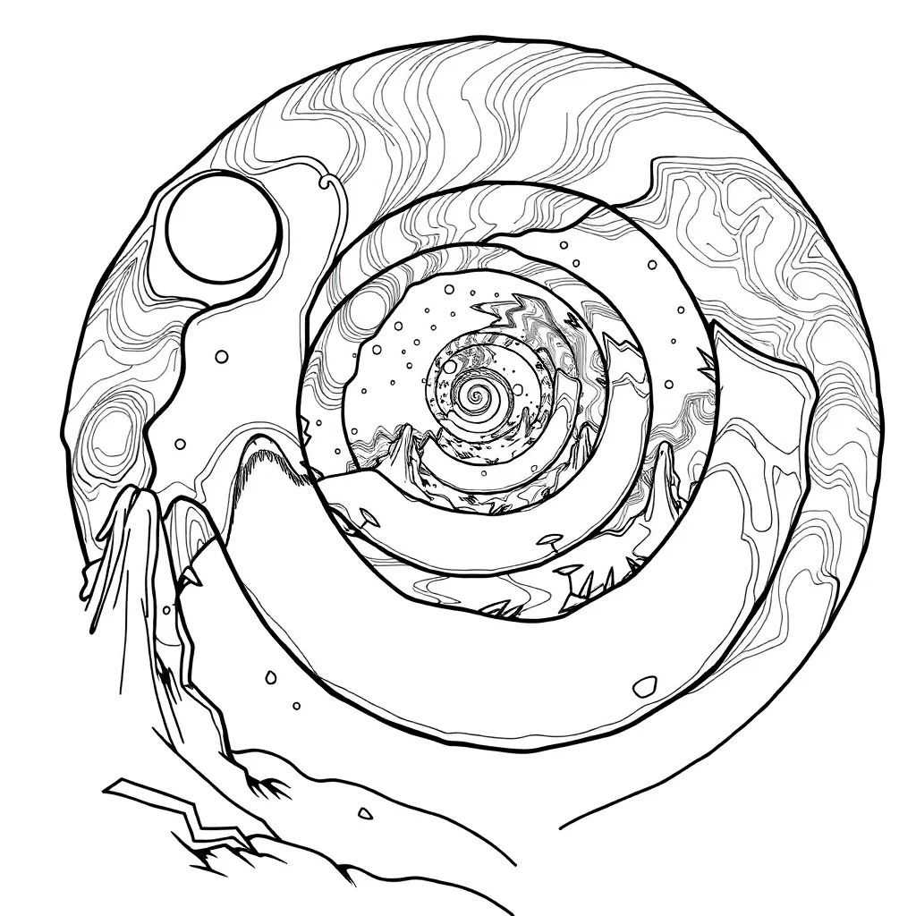 Trippy coloring page