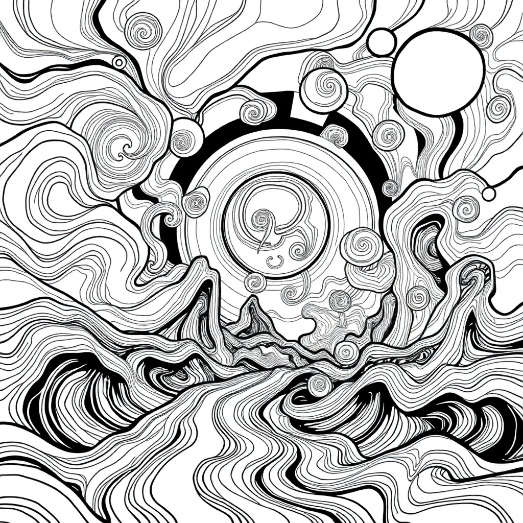 Trippy coloring page