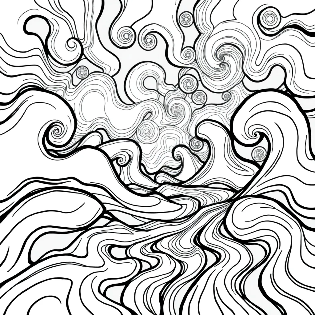 Trippy coloring page