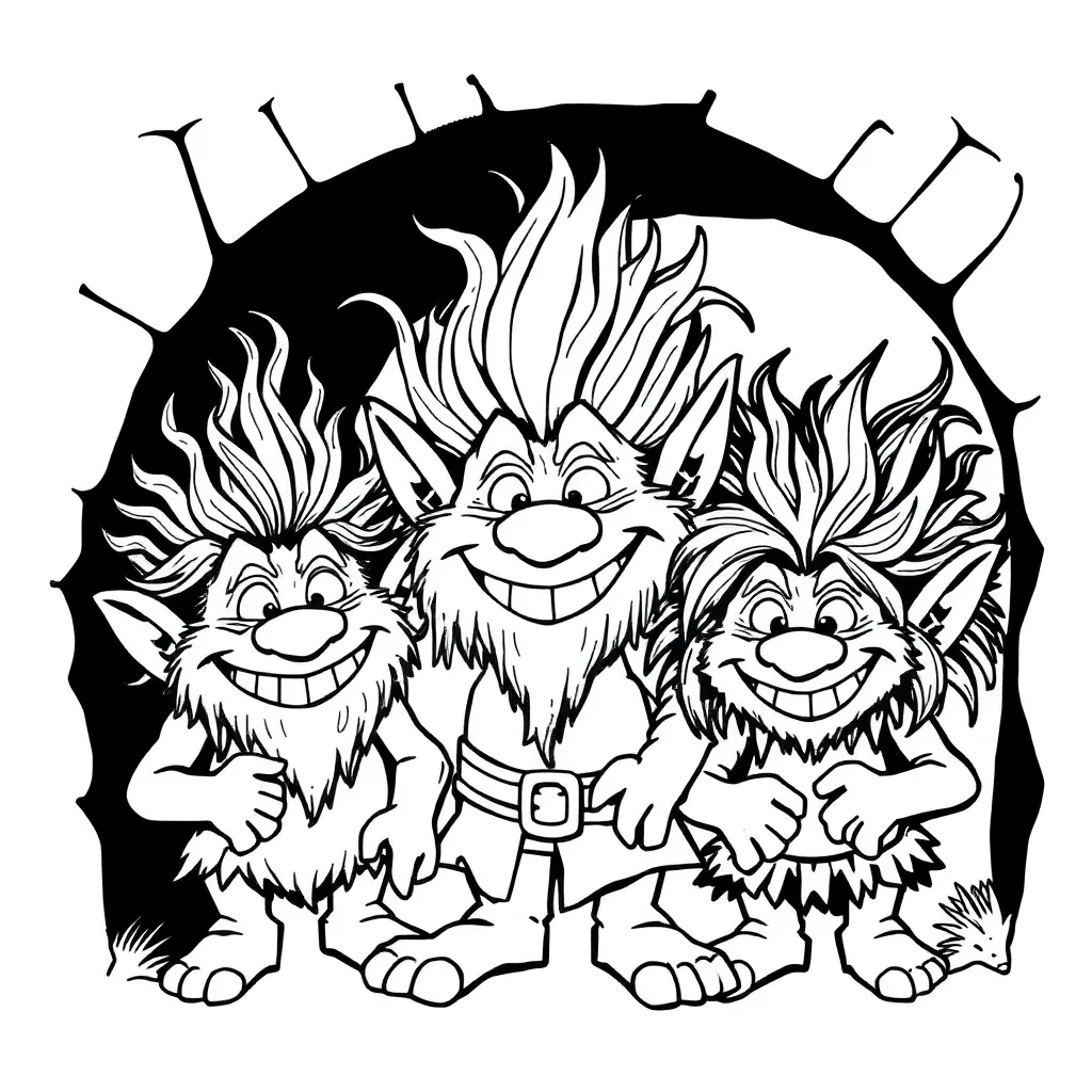 Trolls coloring page