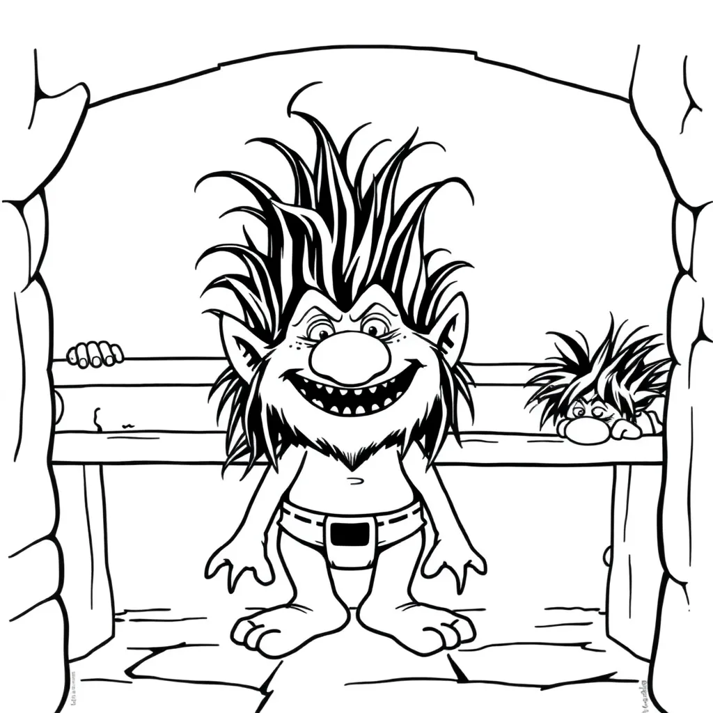 Trolls coloring page