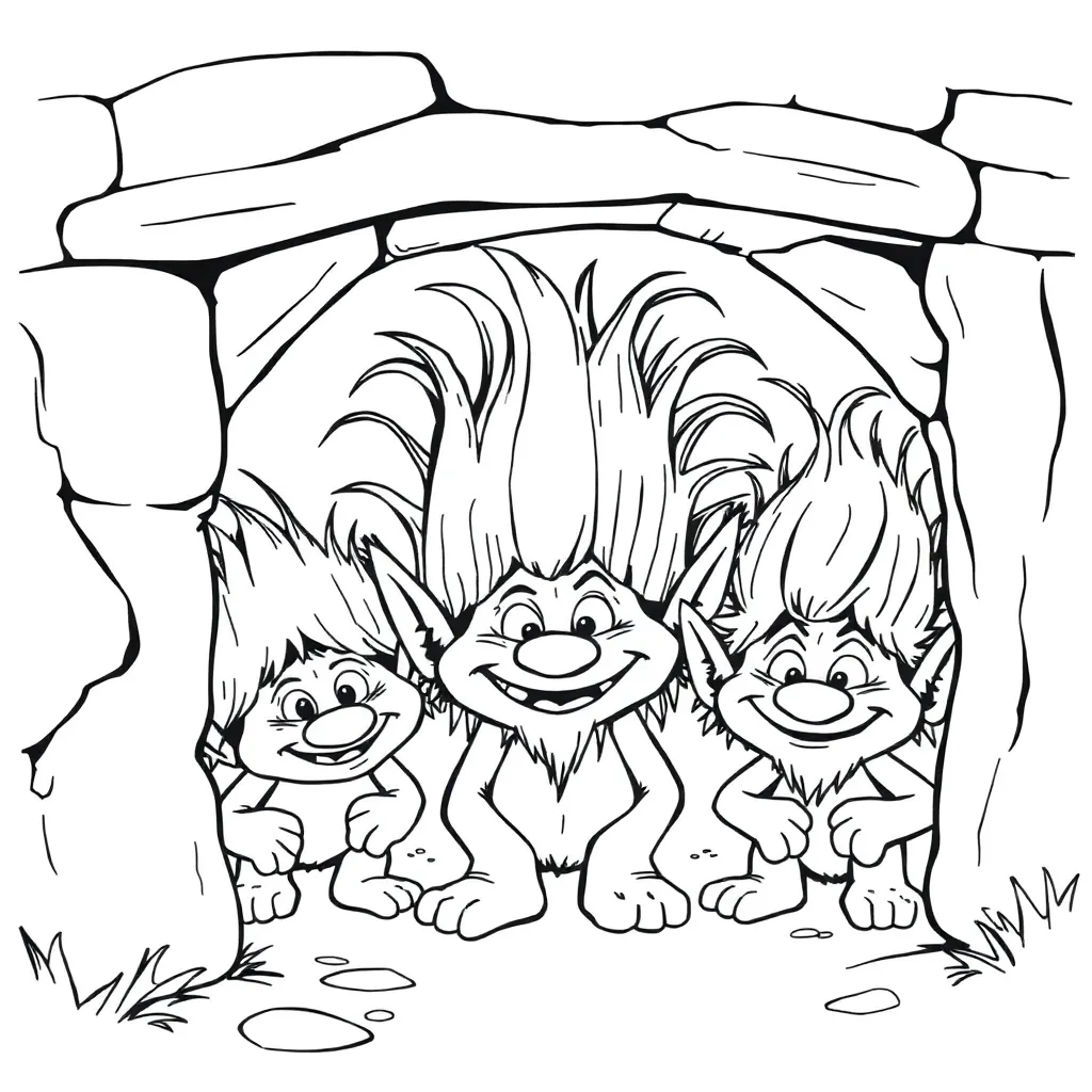 Trolls coloring page