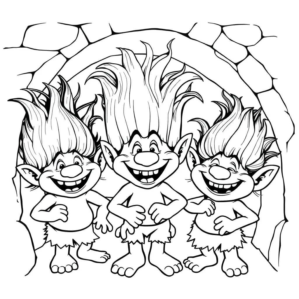 Trolls coloring page