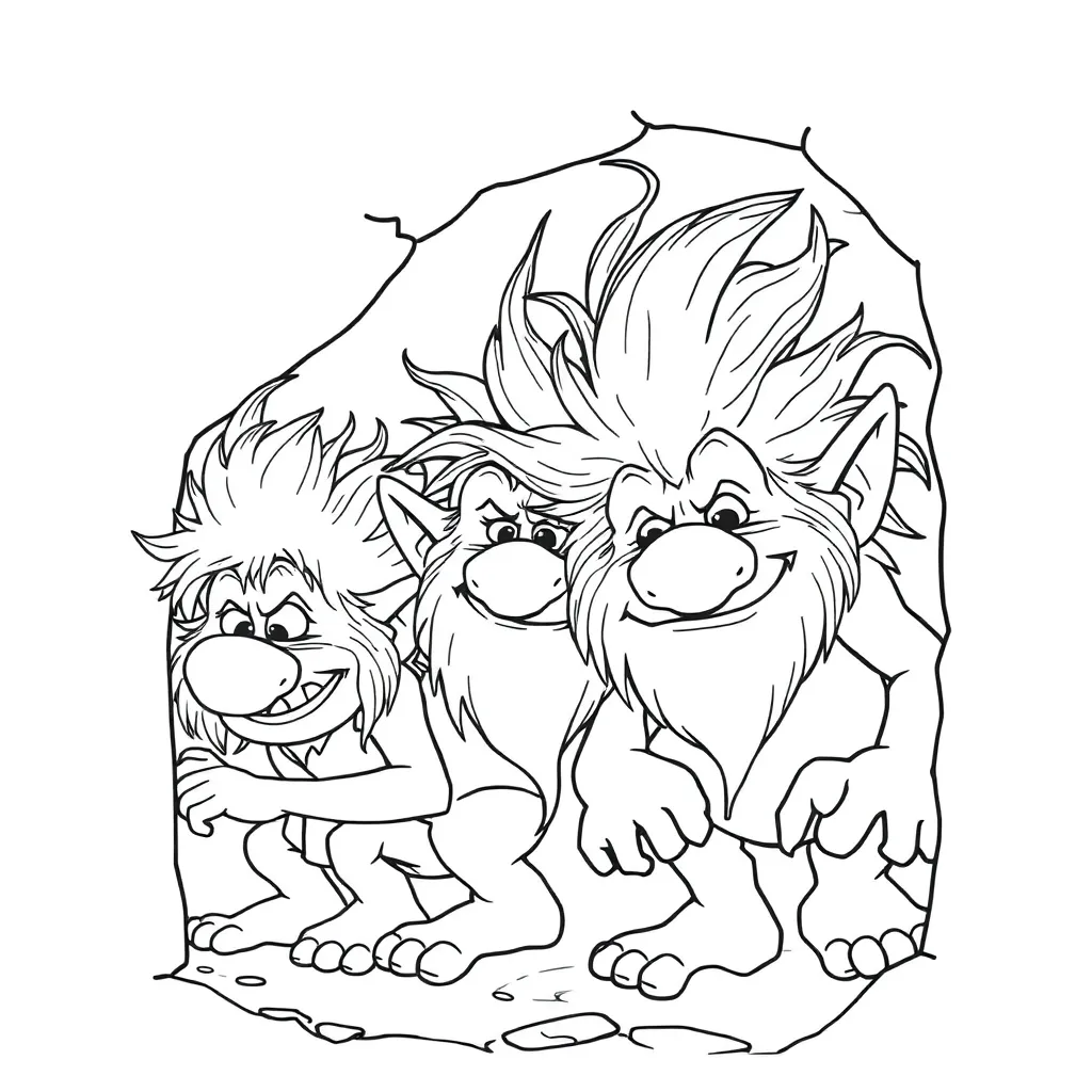 Trolls coloring page