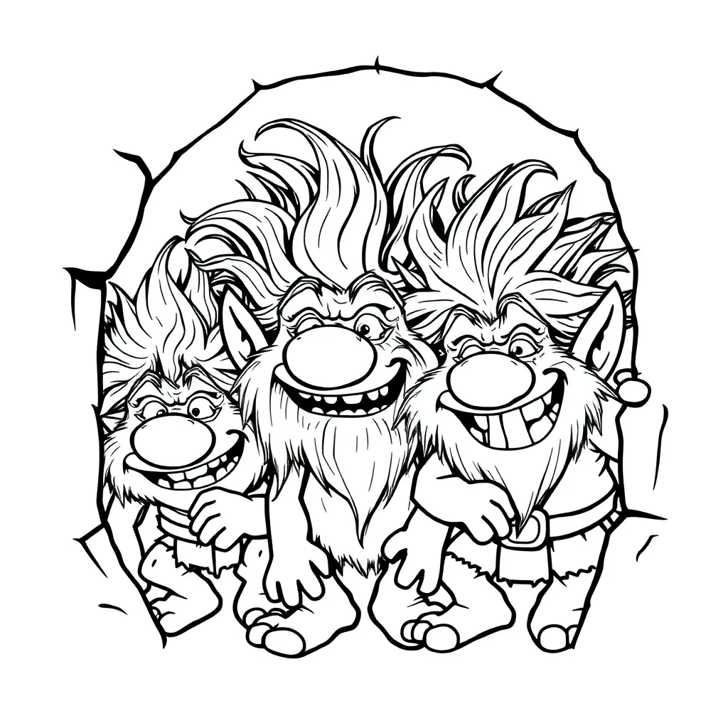 Trolls coloring page