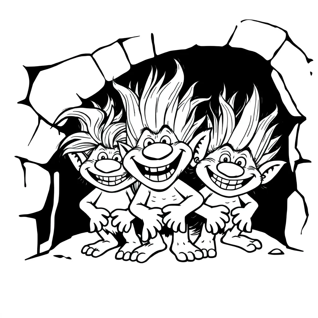 Trolls coloring page