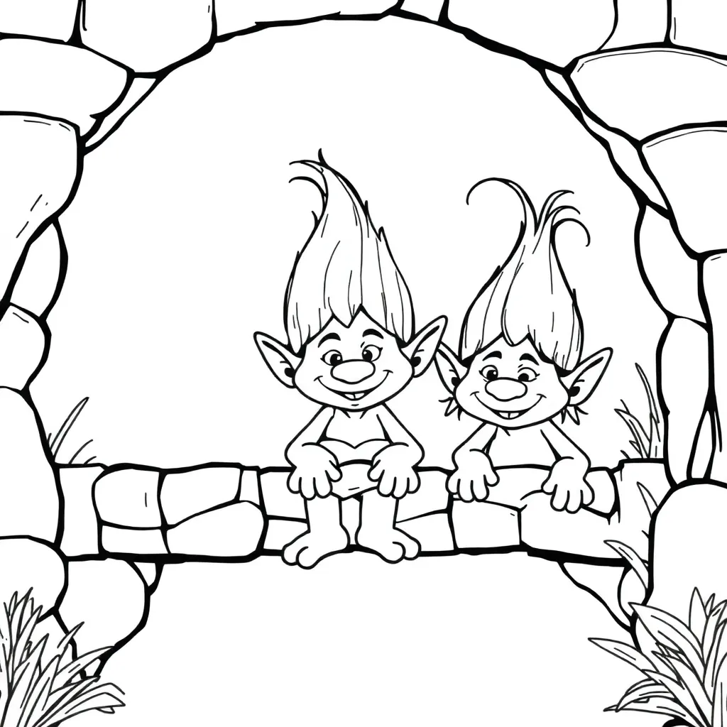 Trolls coloring page