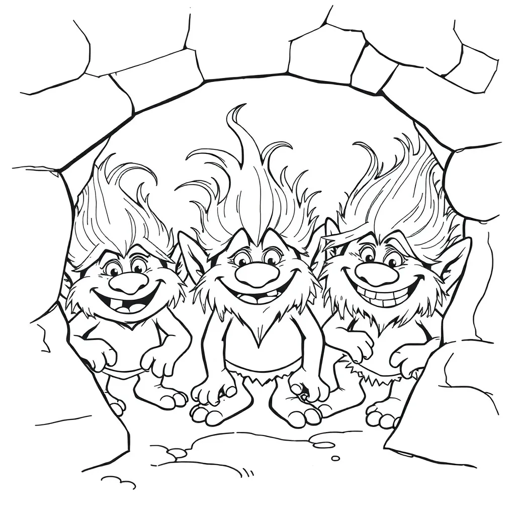 Trolls coloring page