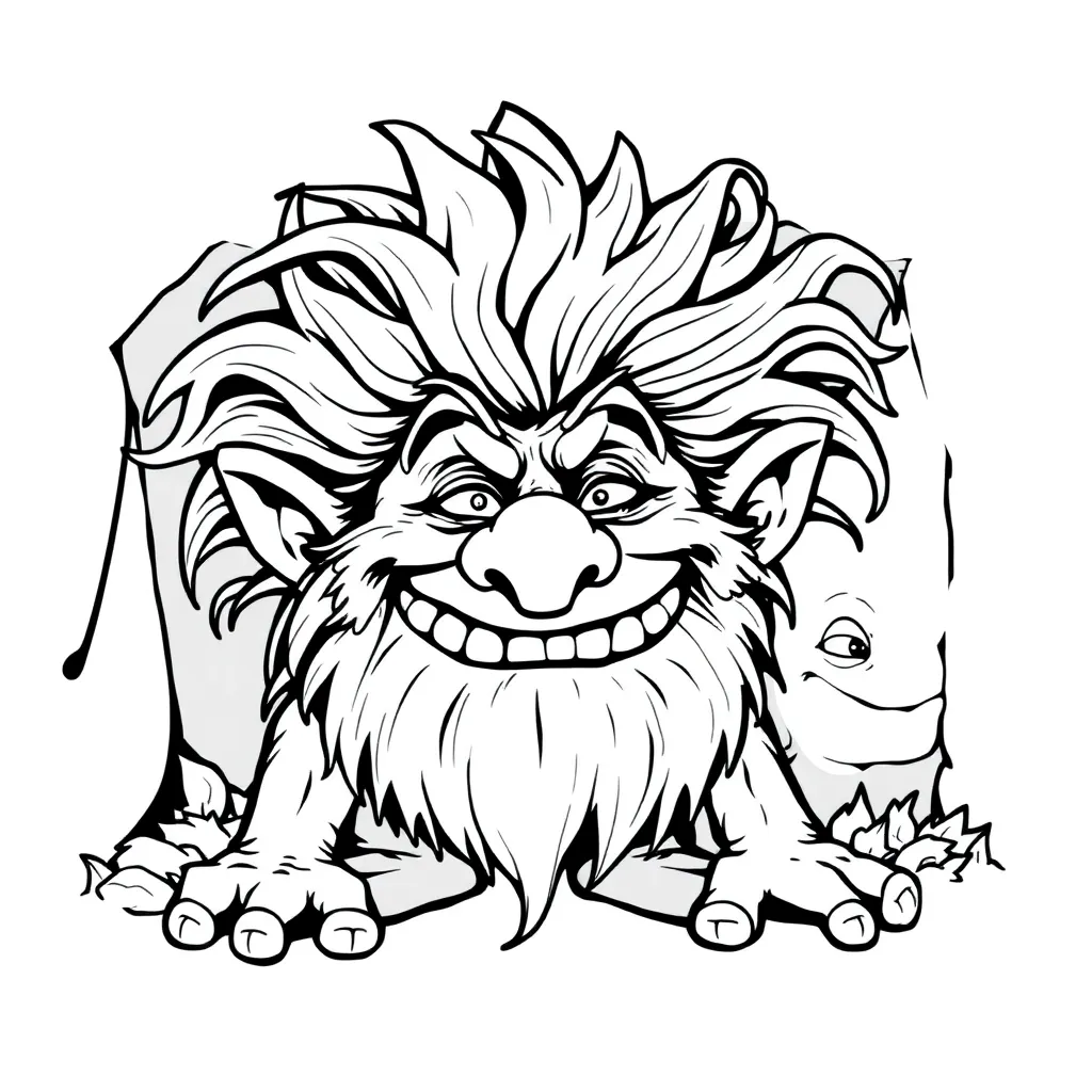 Trolls coloring page