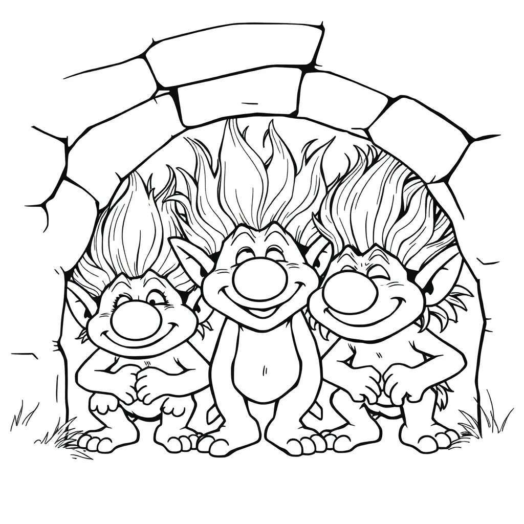 Trolls coloring page