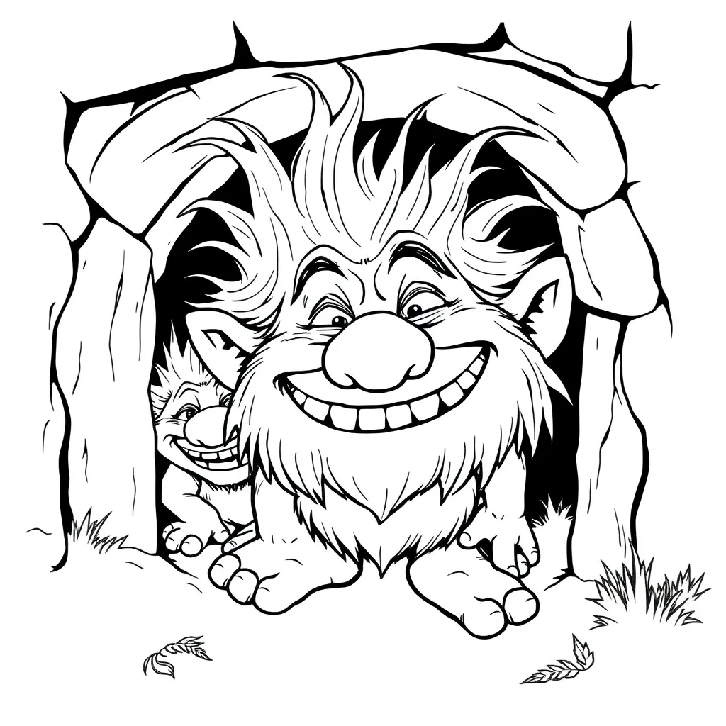 Trolls coloring page