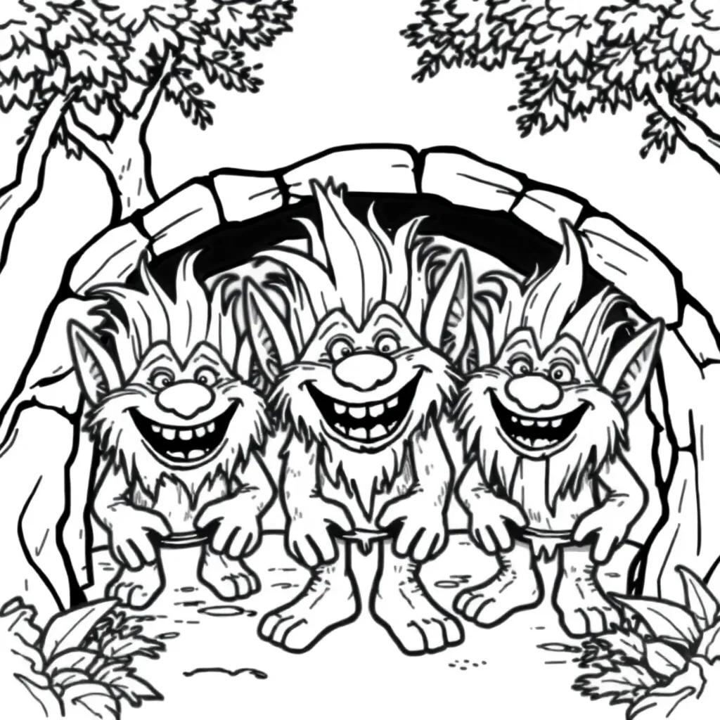 Trolls coloring page