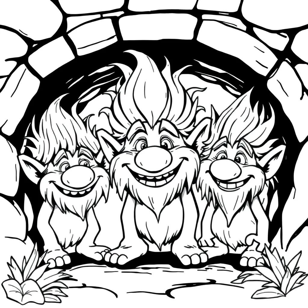 Trolls coloring page
