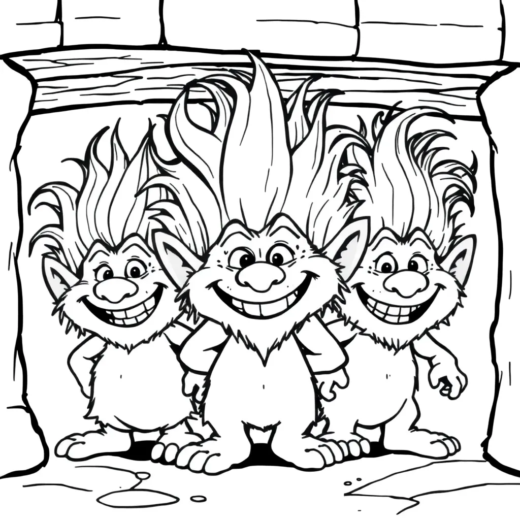 Trolls coloring page