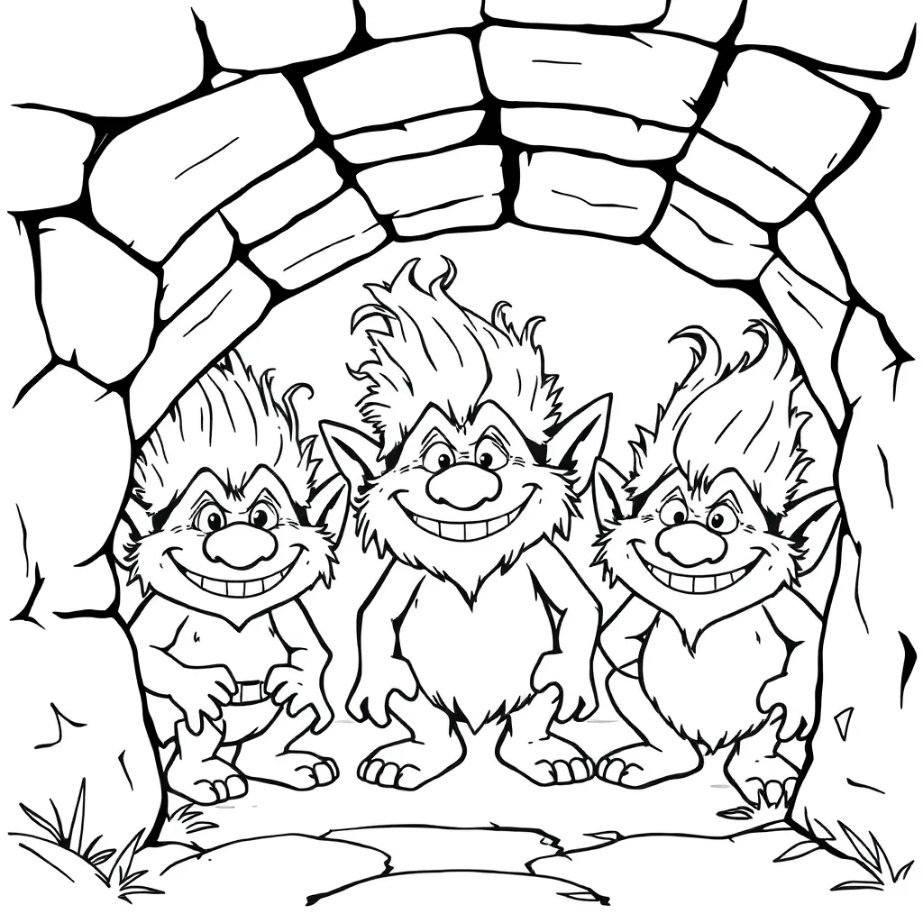 Trolls coloring page