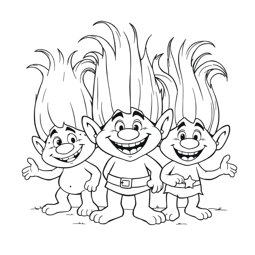 Trolls coloring page