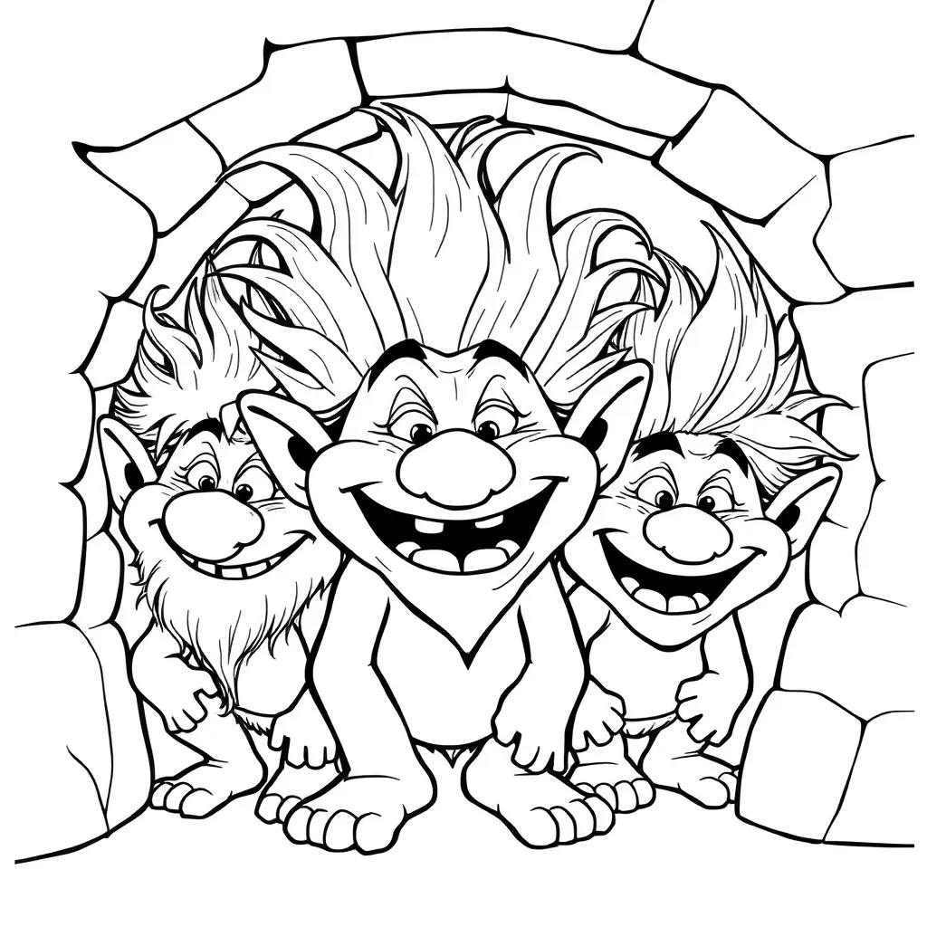 Trolls coloring page