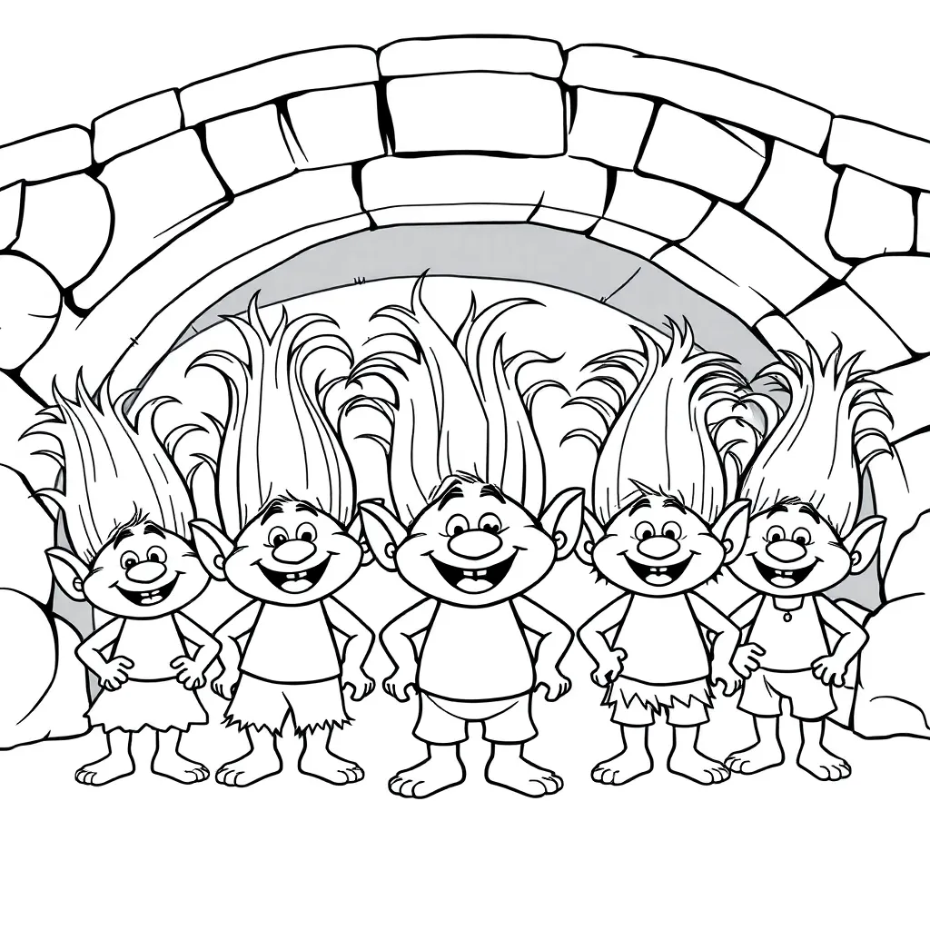 Trolls coloring page
