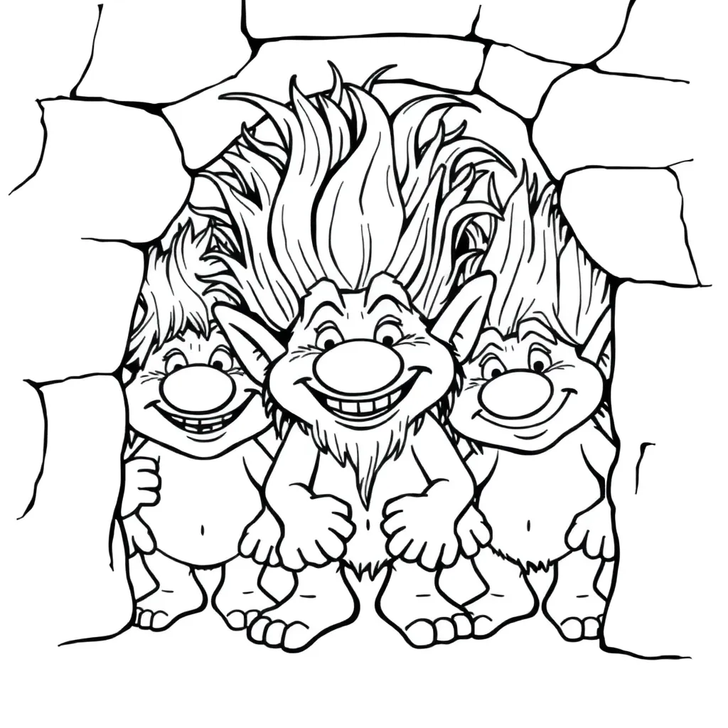 Trolls coloring page