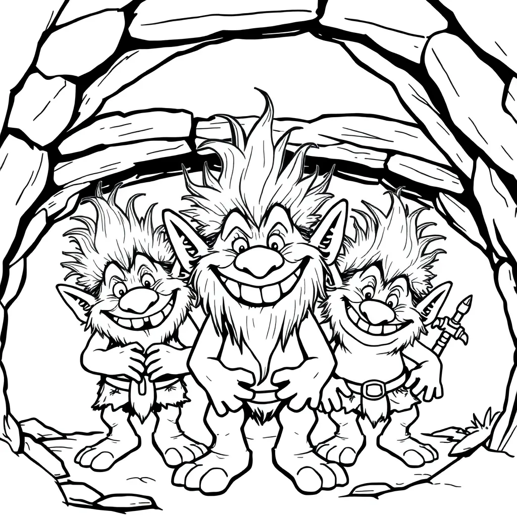 Trolls coloring page