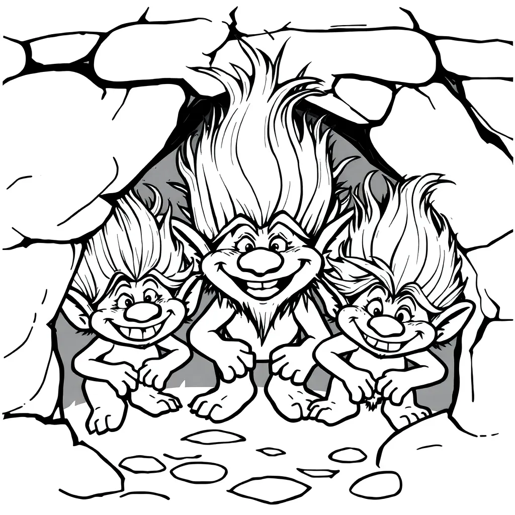 Trolls coloring page