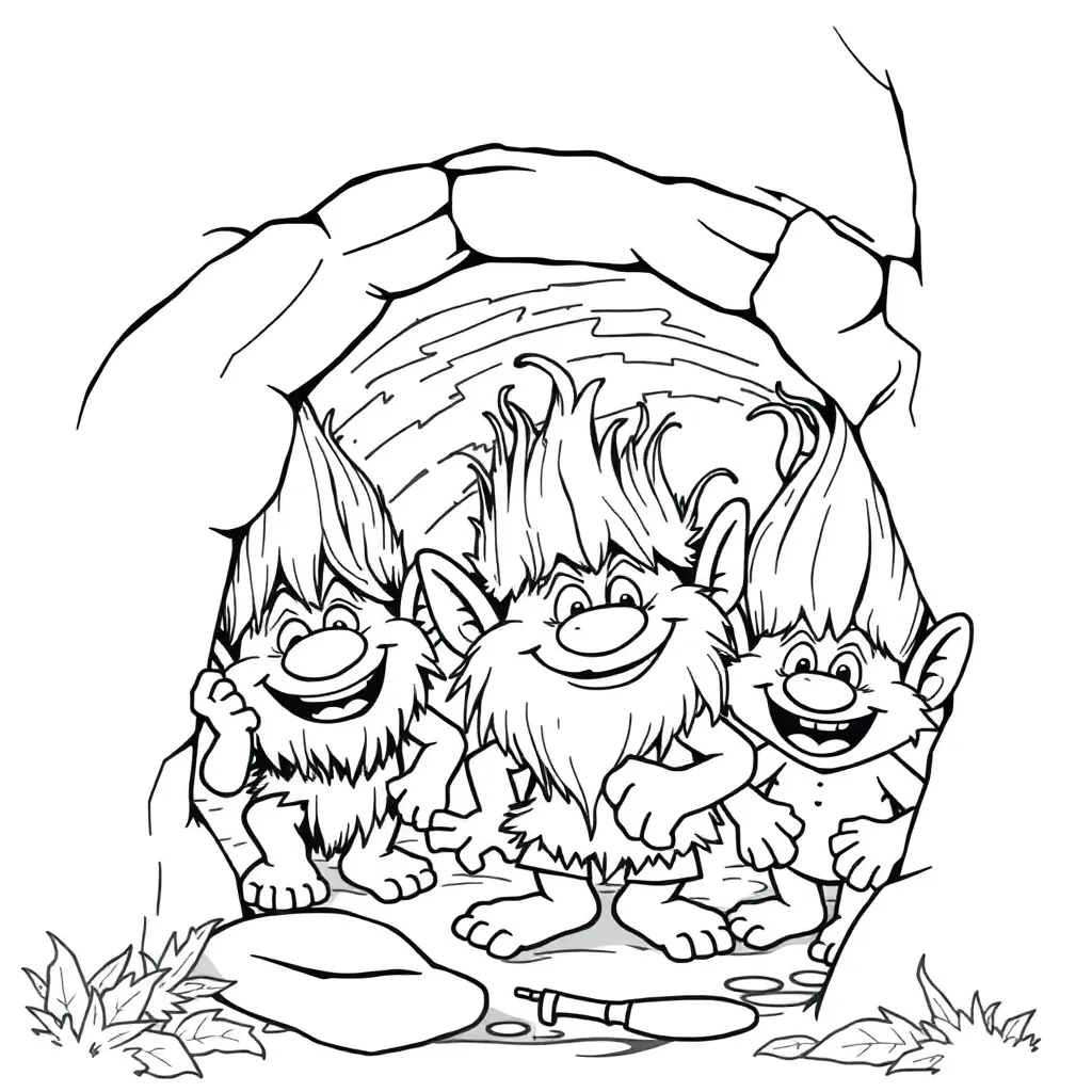 Trolls coloring page