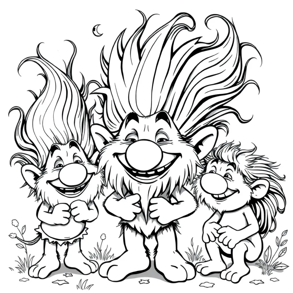Trolls coloring page