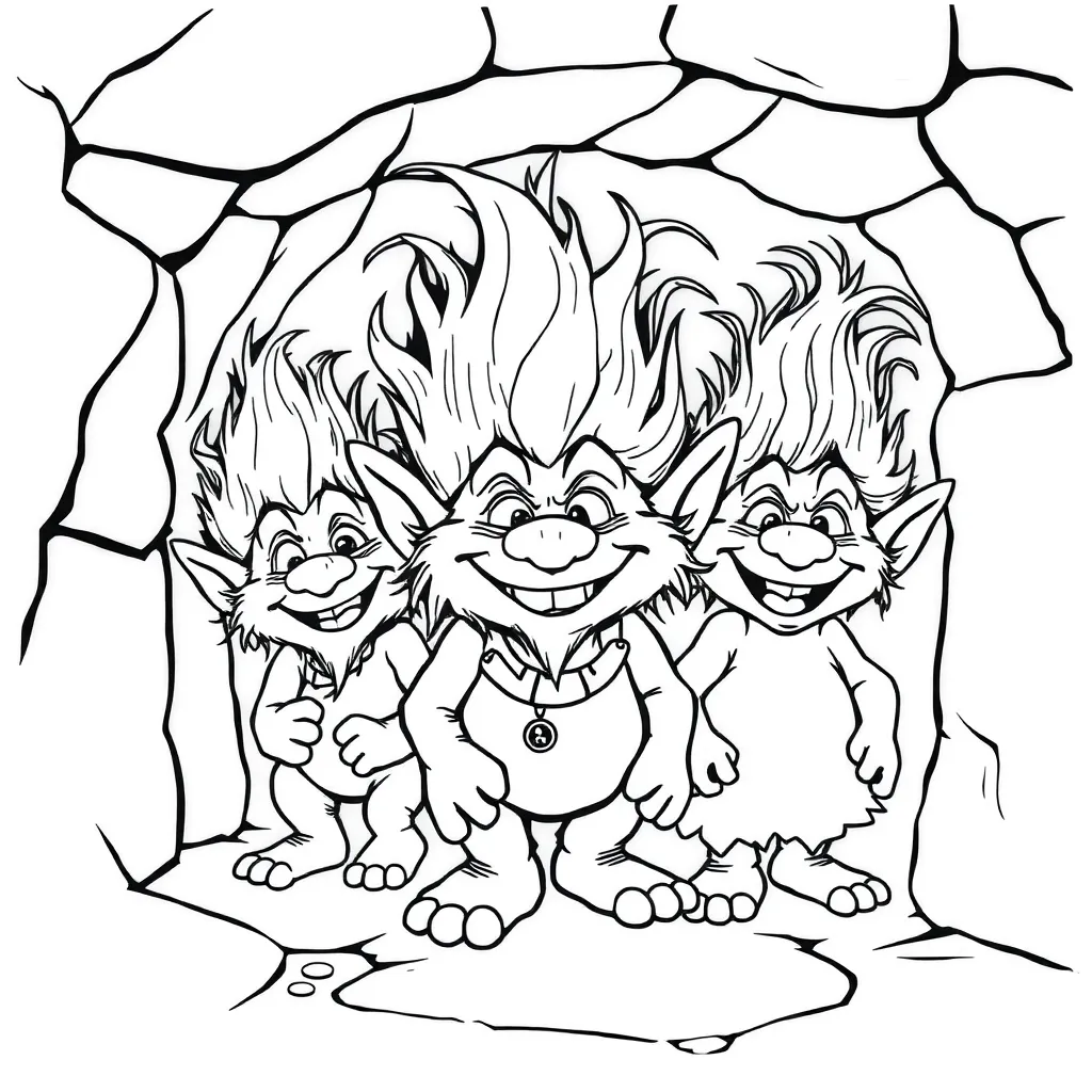 Trolls coloring page