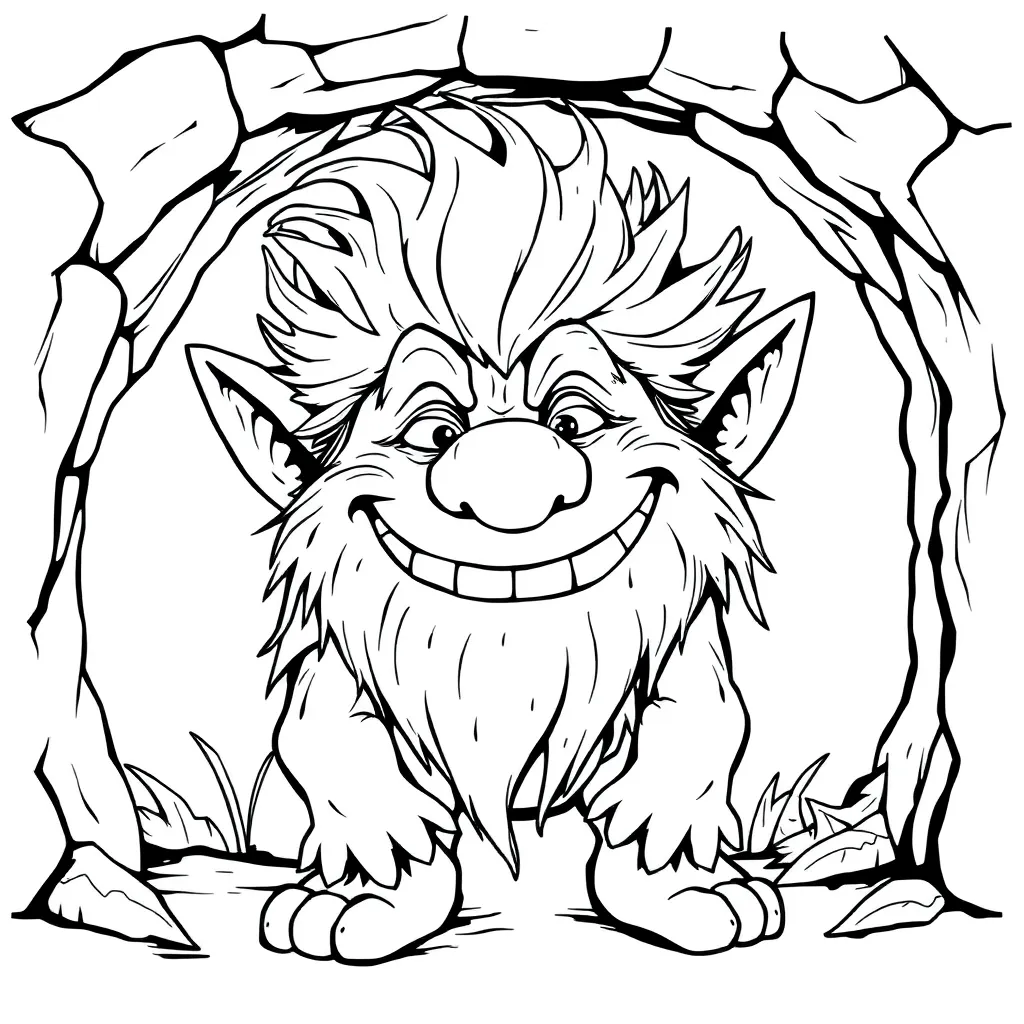 Trolls coloring page