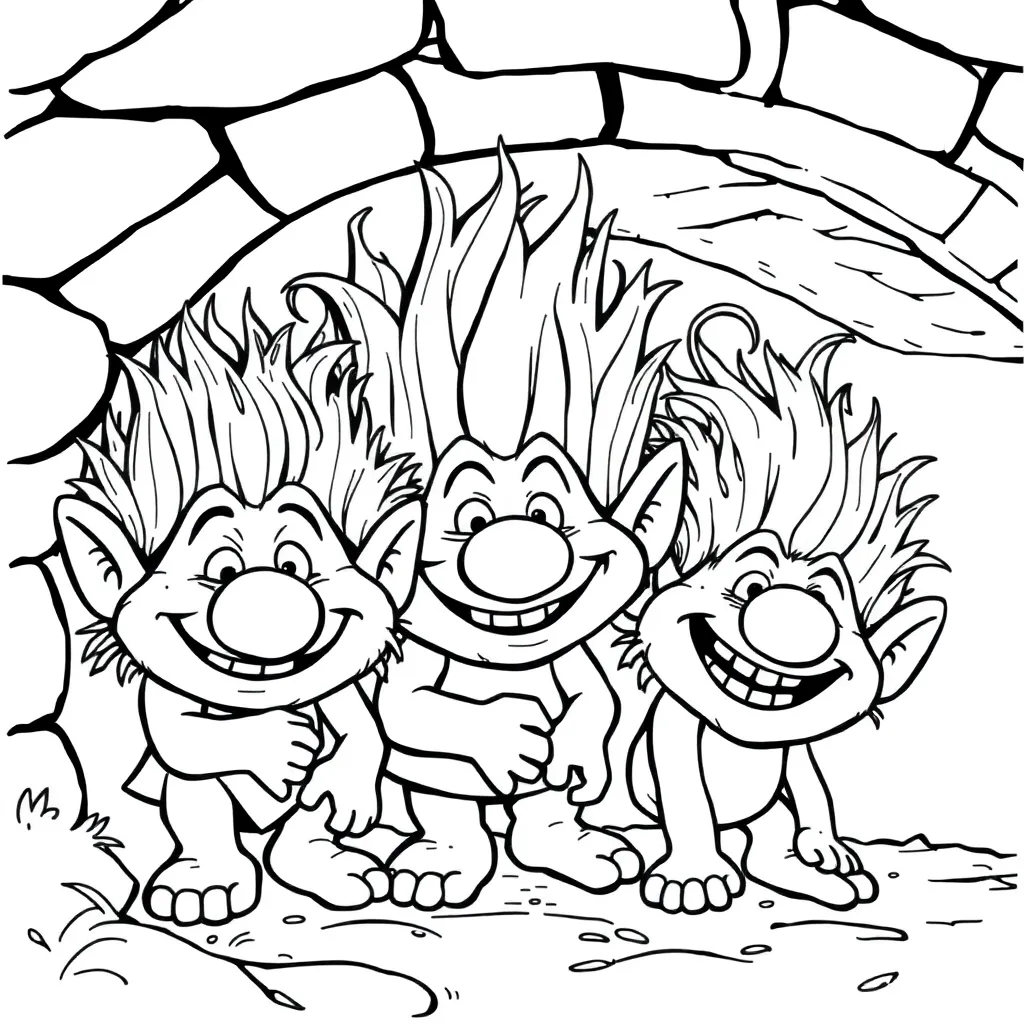 Trolls coloring page