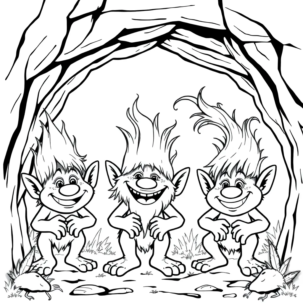 Trolls coloring page