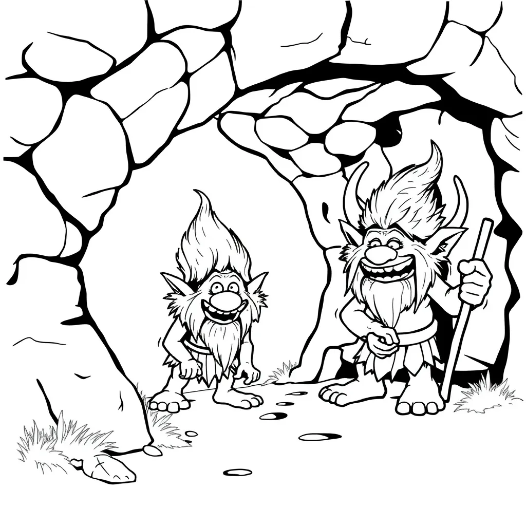 Trolls coloring page