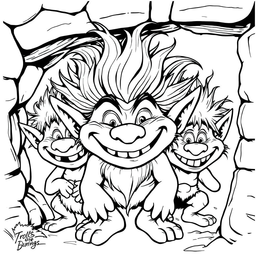 Trolls coloring page