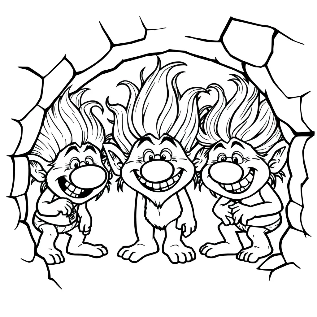 Trolls coloring page