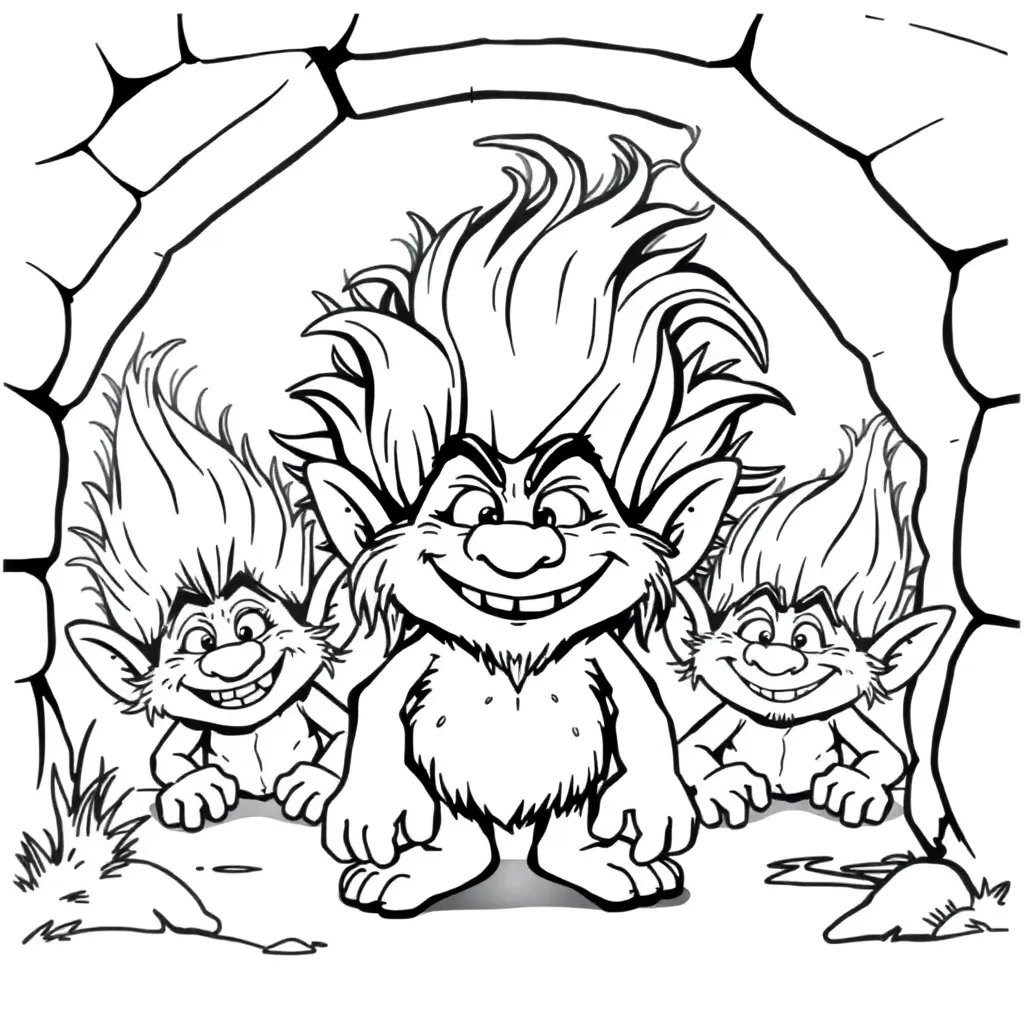 Trolls coloring page