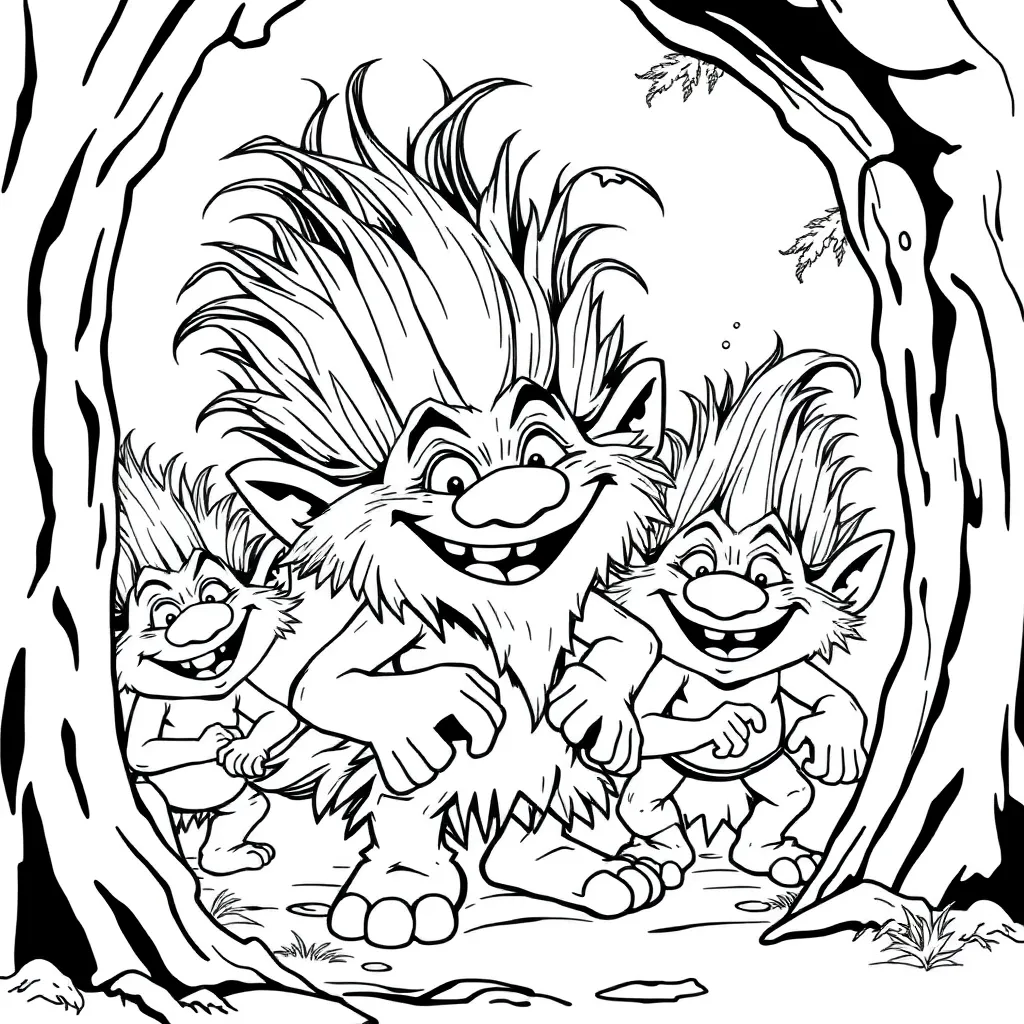 Trolls coloring page